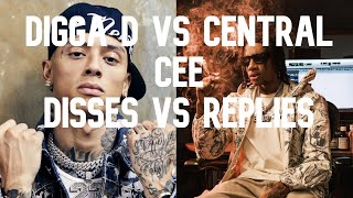 Central Cee vs Digga DCGM ALL dissesreplies PART 2 [upl. by Beichner]