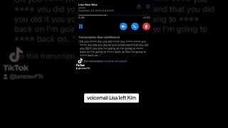 1120 Voicemail Lisa left Kim [upl. by Winthrop]