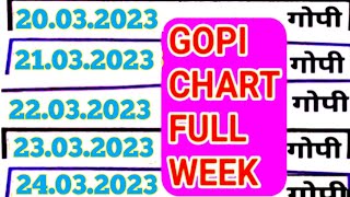 GOPI CHART। 200323 TO 240323  WEEKLY GOPI CHART  KALYAN RAJDHANI NIGHT FREE MATKA CHART FIXX [upl. by Nahtanha465]