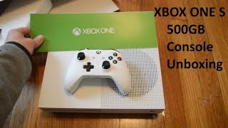 Unboxing White Microsoft XBox One S 500GB Console [upl. by Ihtak]