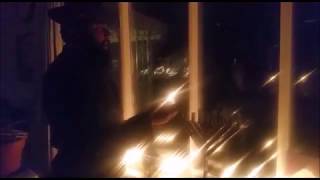 Reciting blessings on Chanukah candles Chanukah light 5 [upl. by Enomor453]