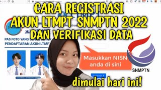 CARA REGISTRASI AKUN LTMPT SNMPTN DAN SBMPTN 2022 DARI AWAL VERIFIKASI DATA SAMPAI SIMPAN PERMANEN [upl. by Marge]