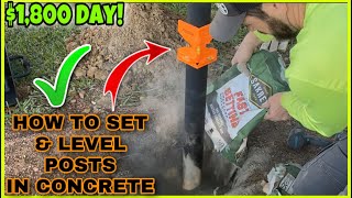 How To Set amp Level Posts  Project For Client Installing Outdoor Park Grills  1800 Day [upl. by Plante251]