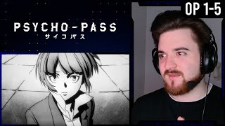 Five quotPsychoquot OPs  PsychoPass  Opening 15  Reaction [upl. by Oivatco]