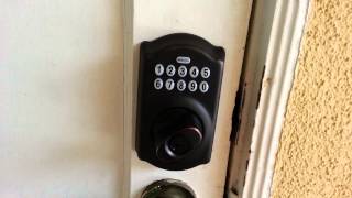 Schlage keypad Deadbolt  BE365 [upl. by Neelik]