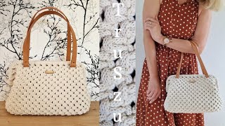 DIY Macrame BAG tutorial  Retro Makrama Torebka  Bigle  Boho Purse [upl. by Shugart]