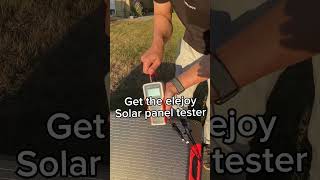 How to test your solar panel with elejoy solar tester quick and easy elejoy solarpanel [upl. by Ashatan]