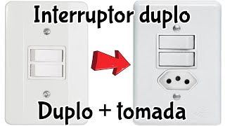 Trocando interruptor duplo por duplo com tomada [upl. by Cleres93]