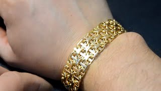 18Kt gold mens braceletHuge gold bracelet [upl. by Aciras]