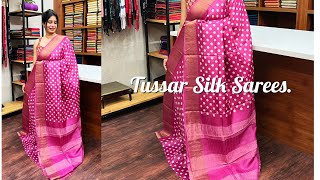 Pure Tussar Silk Saree Collection [upl. by Louls]