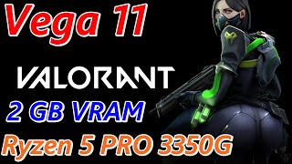 Valorant  Vega 11 Ryzen 5 PRO 3350G [upl. by Ynnek744]