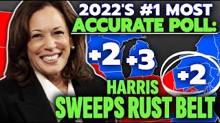 1 ACCURATE POLLSTER IN 2022 Harris SWEEPS Rust Belt Indicating BLUE WAVE NATIONWIDE [upl. by Aerdnahc]