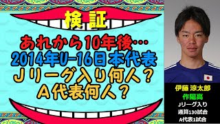 あれから10年後…【2014年U16日本代表69人】Jリーグ入り・A代表入りした人数調べてみた [upl. by Chloette]