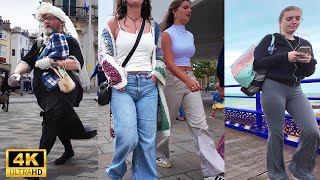 Eastbourne England Walking Tour 4K  Explore the Charming UK Seaside Town in 4K [upl. by Lebar]