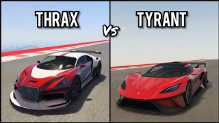 TRUFFADE THRAX VS OVERFLOD TYRANT SPEED TEST DRAG RACE  GTA 5 ONLINE [upl. by Domingo]