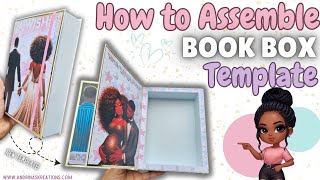 How to assemble Book Box Template by Andrinas Kreations [upl. by Gehman]