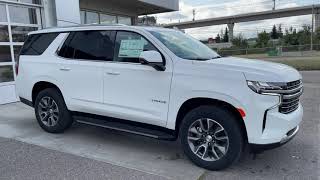 White 2024 Chevrolet Tahoe LT Review Calgary AB  Wolfe Calgary  NS367032 [upl. by Mahla]