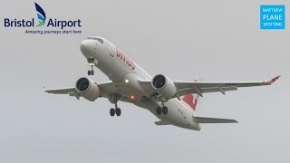 Early Afternoon Plane Spotting including Swiss A220  Bristol Airport  Plane Spotting [upl. by Orferd782]