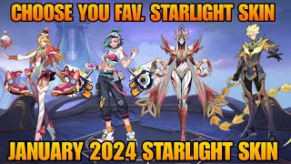 January 2024 Starlight Skin Choices  MLBB [upl. by Arrahs667]