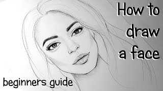 HOW TO DRAW FACES FOR BEGINNERS EASY TUTORIAL [upl. by Ala]