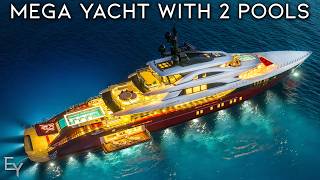 Touring the CRAZIEST MegaYacht in The WORLD With a 2 Story Pool [upl. by Esilana]