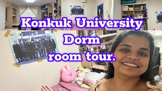 My Korean University Konkuk University dorm room tour  Seoul  seouldiary [upl. by Ennovehc]