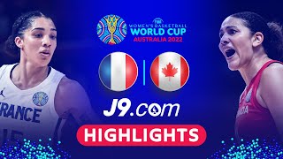 France 🇫🇷  Canada 🇨🇦  Game Highlights  FIBAWWC 2022 [upl. by Annatnas]