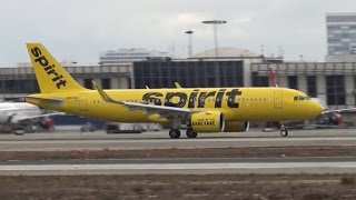 4K  Spirit Airbus A320neo Takeoff at Los Angeles Int´l Airport LAX [upl. by Reo]