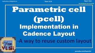 Pcell  Parameterized cell  x y stretch lines  Cadence virtuouso  Pcell in Layout Design [upl. by Neille]