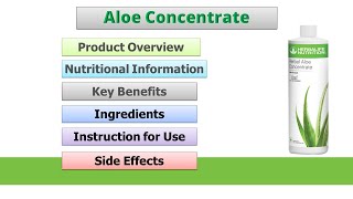 Hindi Herbalife Aloe Concentrate  Overview Benefits Usage Reviews Ingredients side effects [upl. by Selwin]