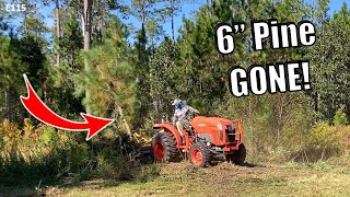 Extreme Brush Hogging with Compact Tractor For Food Plot Planting  E115 [upl. by Dellora]