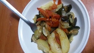 Receta de Briami Verduras al horno receta griega Como hacer paso a paso sencillísimo [upl. by Kyd]