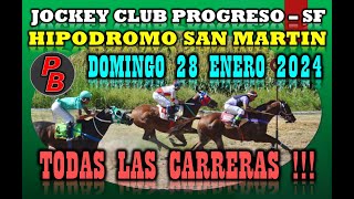 CARRERAS HIPODROMO SAN MARTIN de PROGRESO  SANTA FE 28012024 [upl. by Nylekcaj]