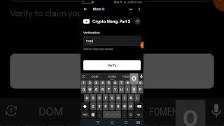 Crypto Slang Part 2  Blum Video Code [upl. by Paulsen]