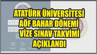 ATA AÖF BAHAR DÖNEMİ VİZE SINAV PROGRAMI AÇIKLANDI SORULAR DEĞİŞTİ BİLMENİZ GEREKENLER [upl. by Stubbs]