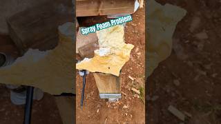 Spray foam insulation failure carpentry renovation diy polyurethanefoam ants no house bad [upl. by Notlok262]