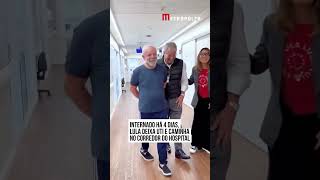 Veja Lula caminhando pelo corredor do hospital SírioLibanês depois das duas cirurgias [upl. by Candra]