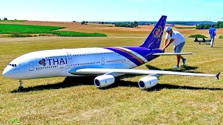 STUNNING  GIGANTIC  102KG XXXL RC AIRBUS A380  SCALE MODEL TURBINE JET AIRLINER  FLIGHT DEMO [upl. by Antony815]