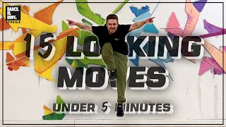 15 LOCKING DANCE STEPS amp MOVES FOR BEGINNERS TUTORIAL [upl. by Aser]