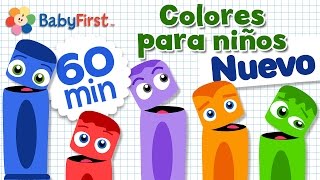 Aprender los Colores en Español para los Niños  Learn Colors in Spanish for kids  Video de 1 Hora [upl. by Ansev]