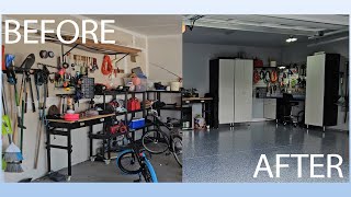 Garage transformation timelapse start to finish in 9 minutes [upl. by Demy]