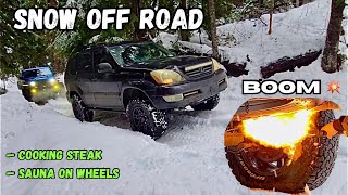 Washington Snow Wheeling OffRoading Lexus GX470 Jeep 392 Porsche Cayenne [upl. by Modla239]