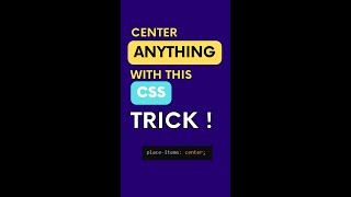 How to center a div in css  easy pro trick  css grid  2022 [upl. by Strenta]