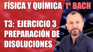 Ejercicio 3  Preparación de disoluciones  Tema 3  Física y Química 1 Bachillerato [upl. by Macur]