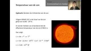 Temperatuur van de zon lichtsterkte en zonneconstante [upl. by Yamauchi]