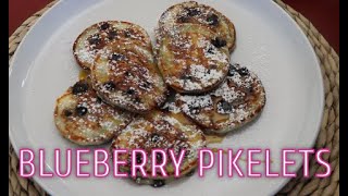 Blueberry Pikelets  블루베리 파이클렛  블루베리 팬케이크  Hoju Ajime Easy pikelets recipeEasy breakfast [upl. by Adnoval838]