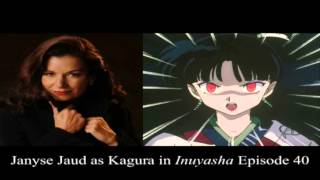 Janyse Jauds incredible voice acting as Kagura The Wind Sorceress Inuyasha episode 40 [upl. by Artened]