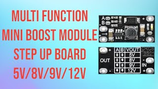 Newest Multi function Mini Boost Module Step Up Board 5V 8V 9V 12V 1 5 AMP LED Indicator [upl. by Kcirnek967]