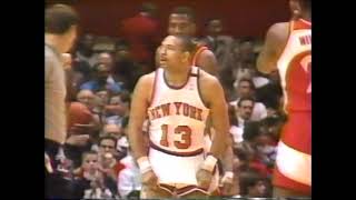 198990 NBA New York Knicks vs Atlanta Hawks Highlights Jan4 1990 [upl. by Knuth820]