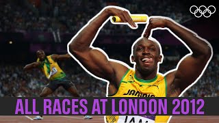 ALL of Usain Bolts 🇯🇲individual races 🏃‍♂️at London 2012 [upl. by Garnet]